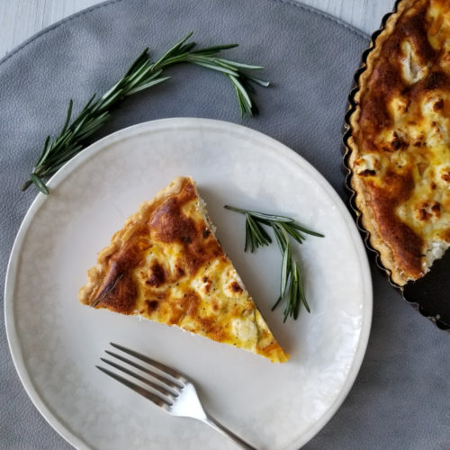Butternut Squash Quiche with Goat Cheese and Rosemary