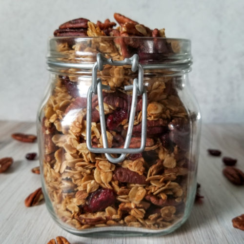 Homemade Granola with Cranberries and Pecans