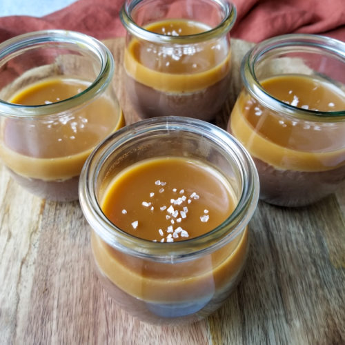 Chocolate Pudding with Salted Caramel