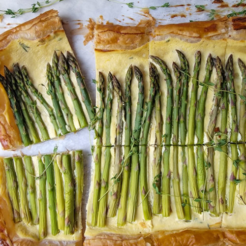 Asparagus Puff Pastry Tart with Ricotta