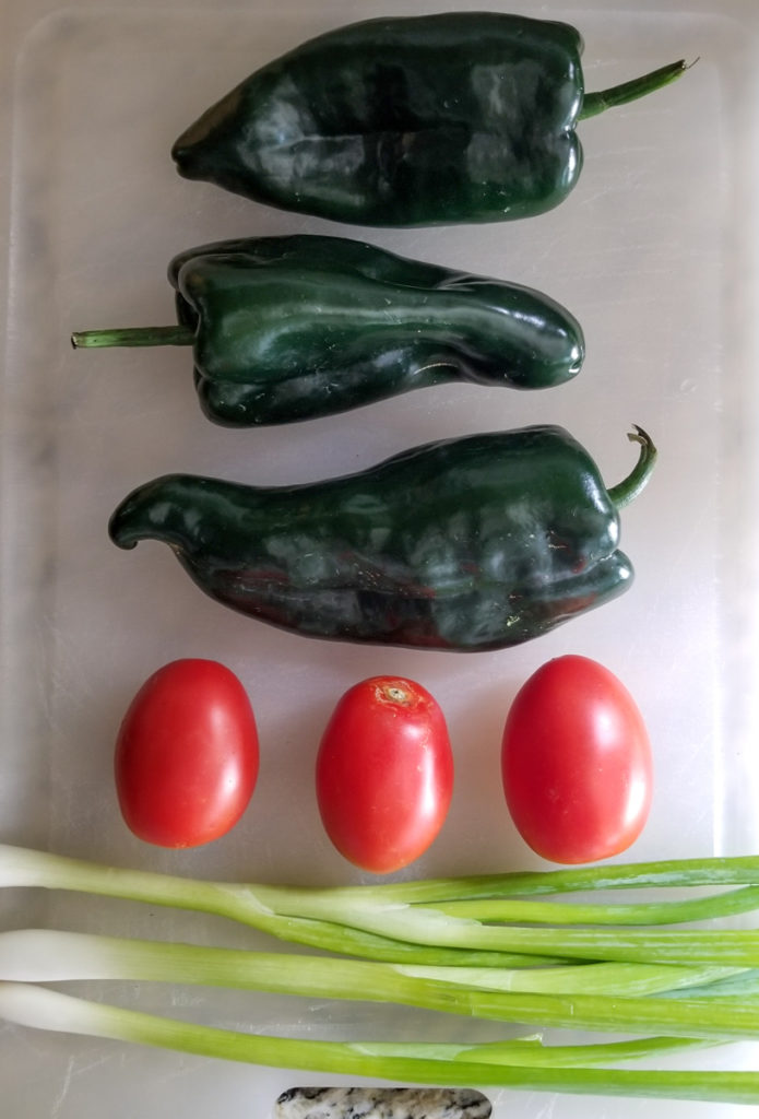 Roasted Poblano Salsa - ingredients