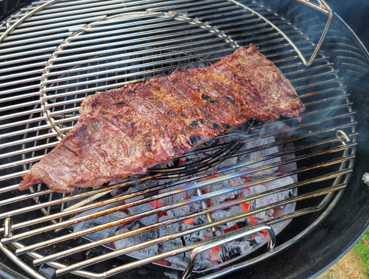 Grilled Skirt Steak with Avocado Lime Crema - Casual Foodist