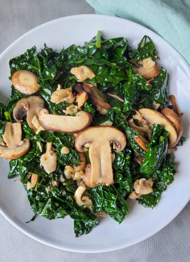 Sauteed Kale and Mushrooms