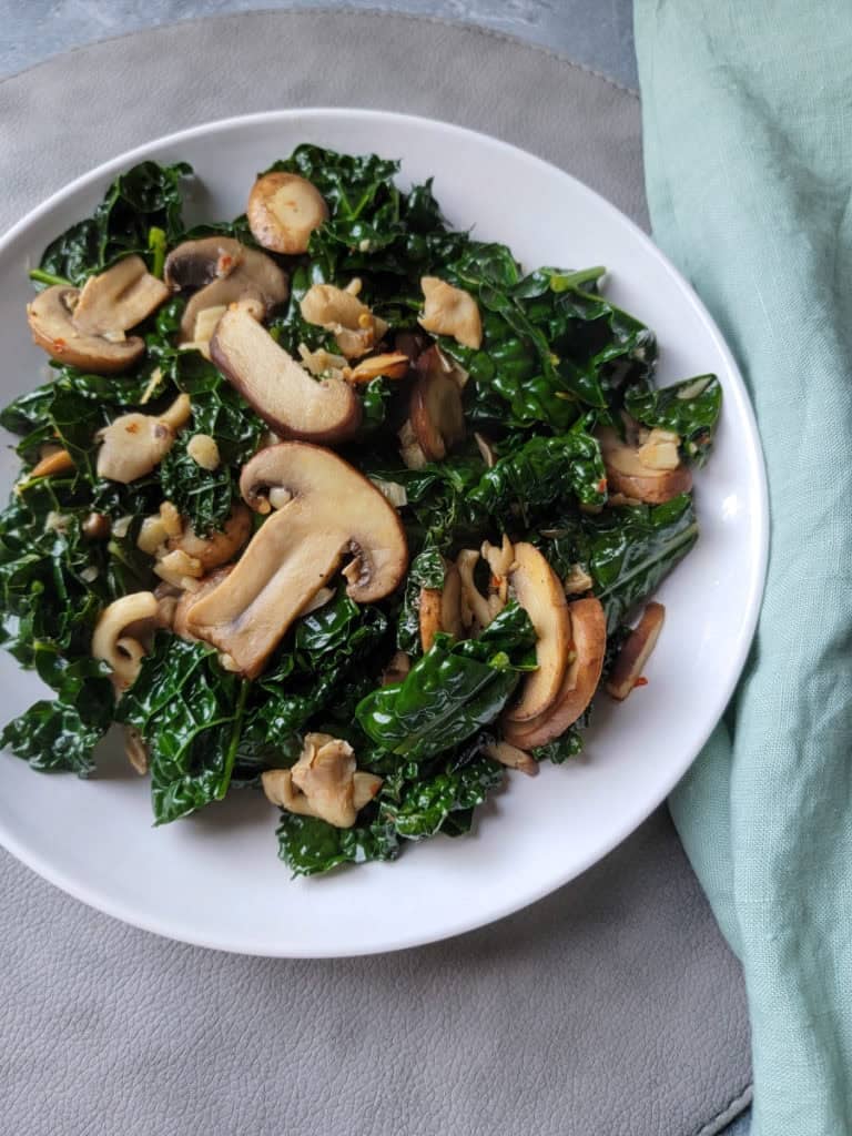 Sauteed Kale and Mushrooms