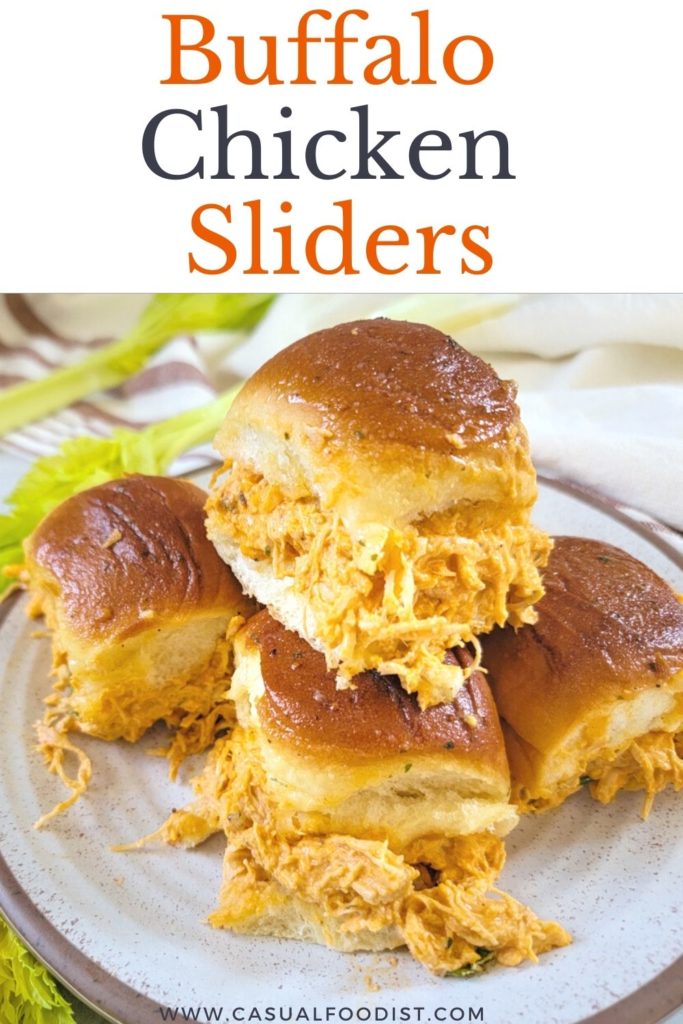 Buffalo Chicken Sliders Pinterest Image