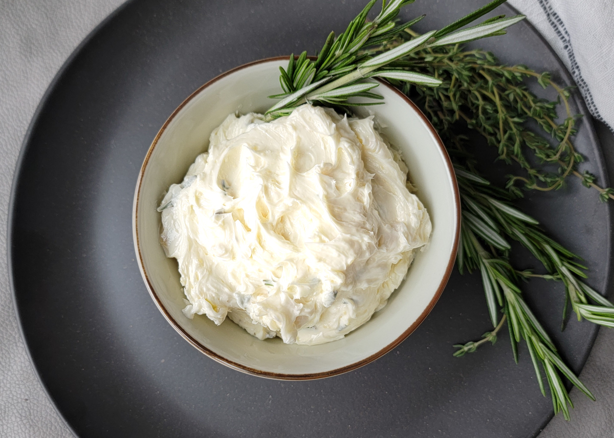 Roasted Garlic Butter with Herbs - Casual Foodist