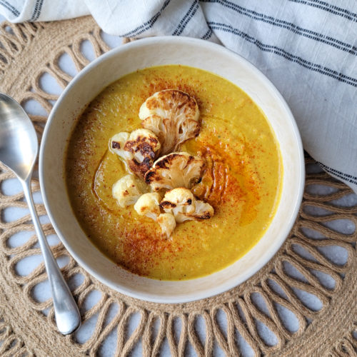 Spicy Roasted Cauliflower Soup