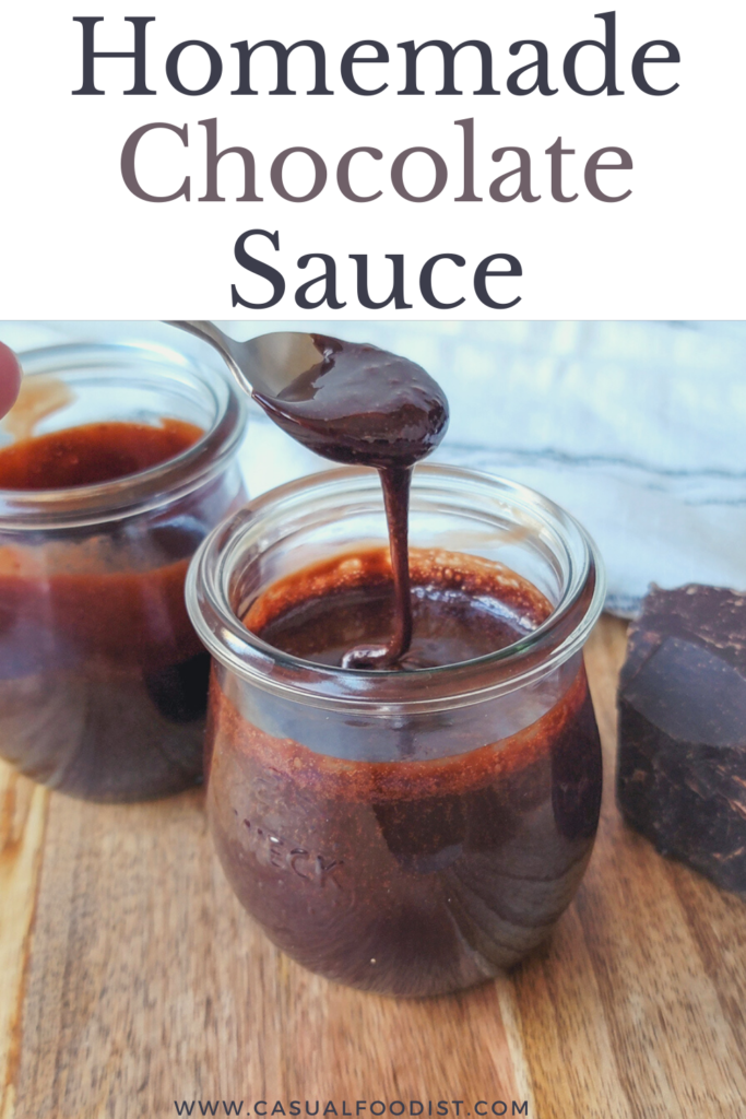 Homemade Chocolate Sauce Pinterest Image