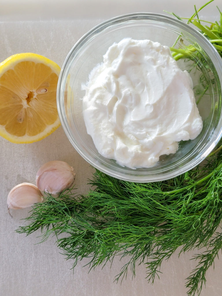 Creamy Dill Yogurt Sauce - ingredients