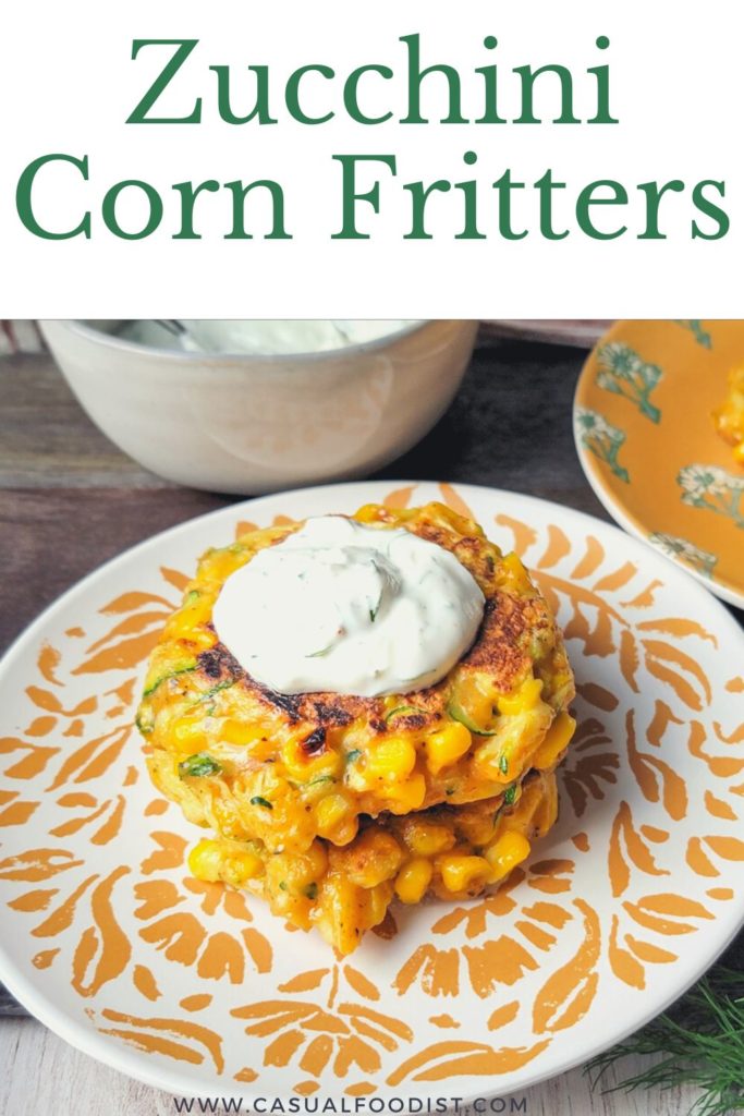 Zucchini Corn Fritters Pinterest Image