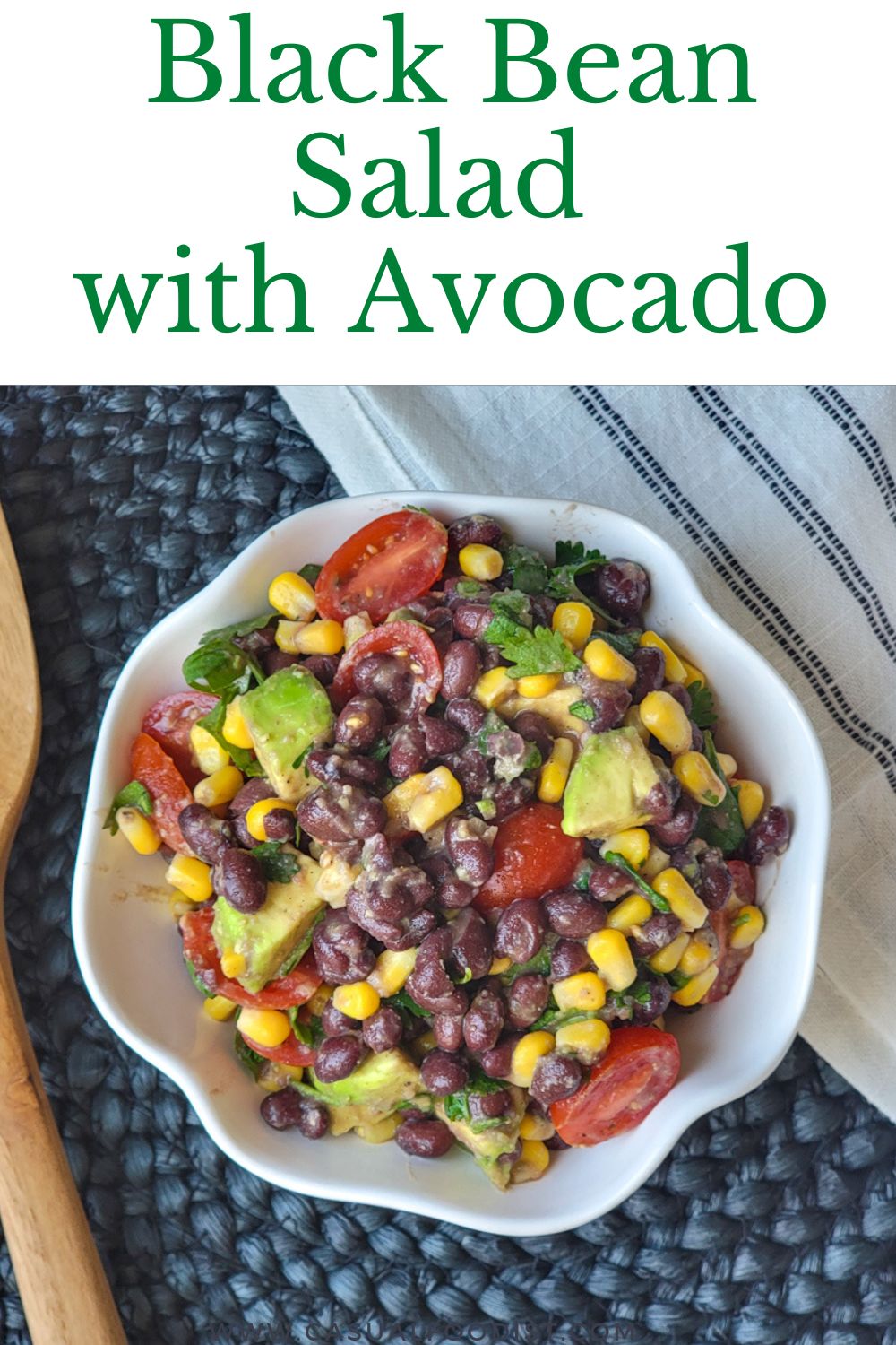 Southwestern Black Bean Salad with Avocado - Casual Foodist