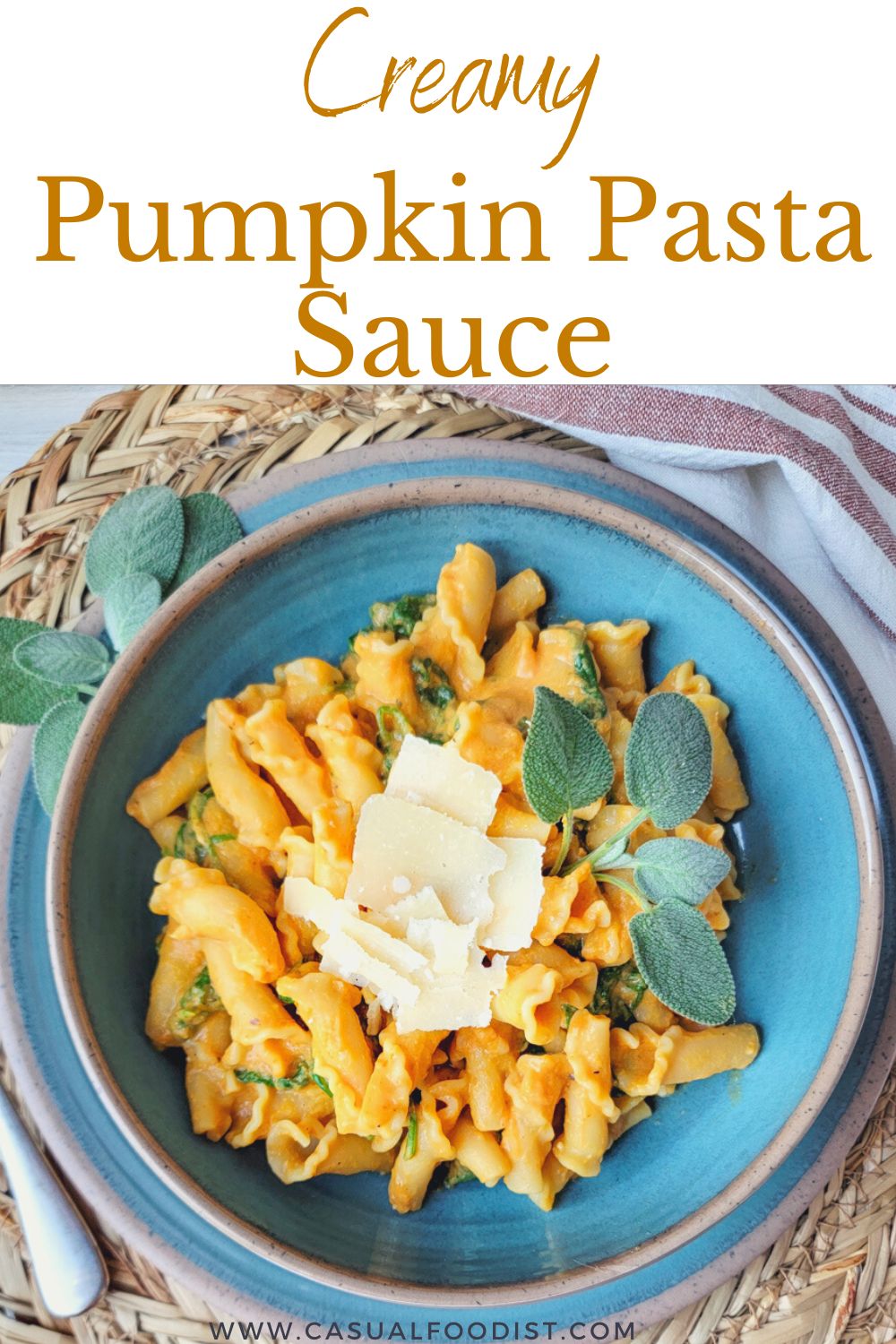 Creamy Pumpkin Pasta Sauce - Casual Foodist