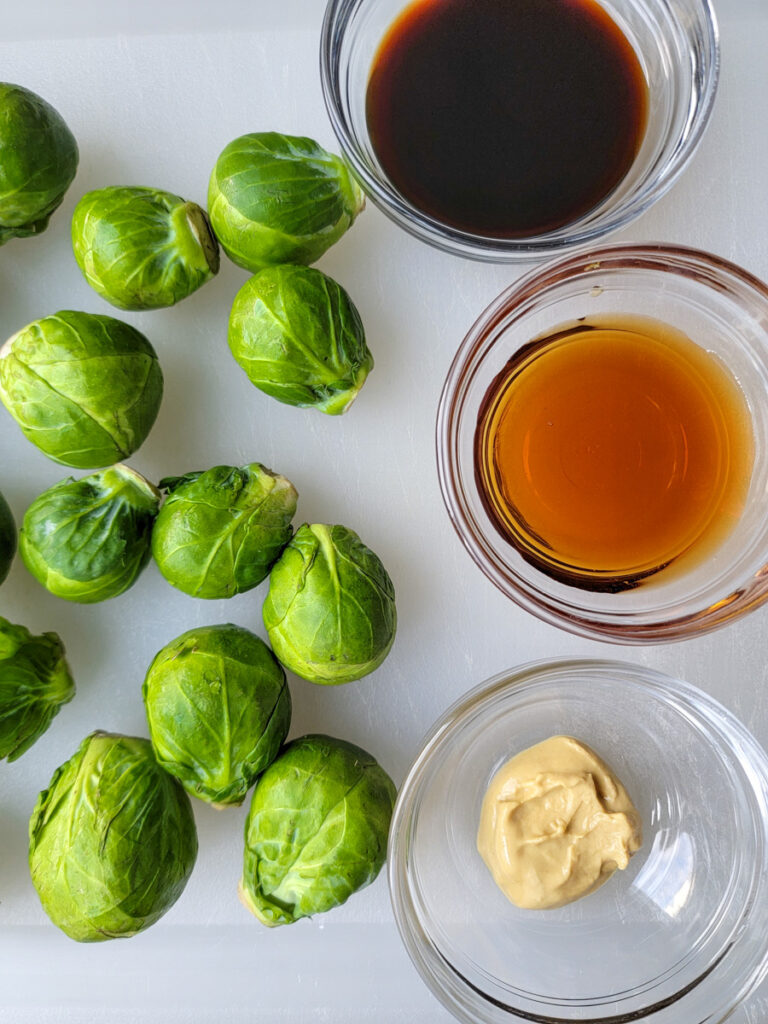 Balsamic Maple Roasted Brussels Sprouts - ingredients