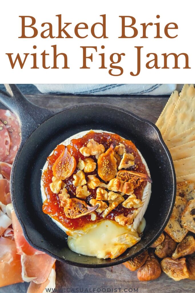 Baked Brie with Fig Jam Pinterest Image