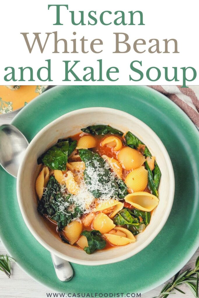 Tuscan Kale and White Bean Soup Pinterest Image