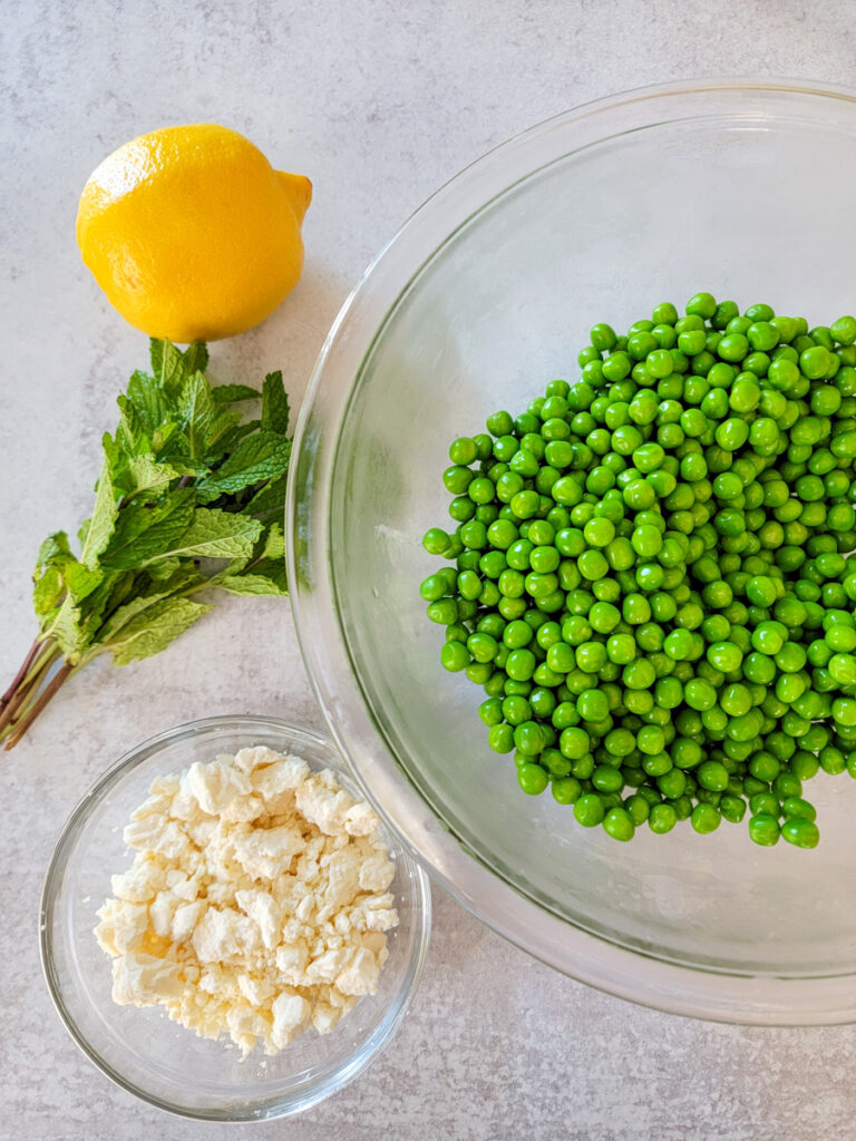 Pea Salad with Mint and Feta 