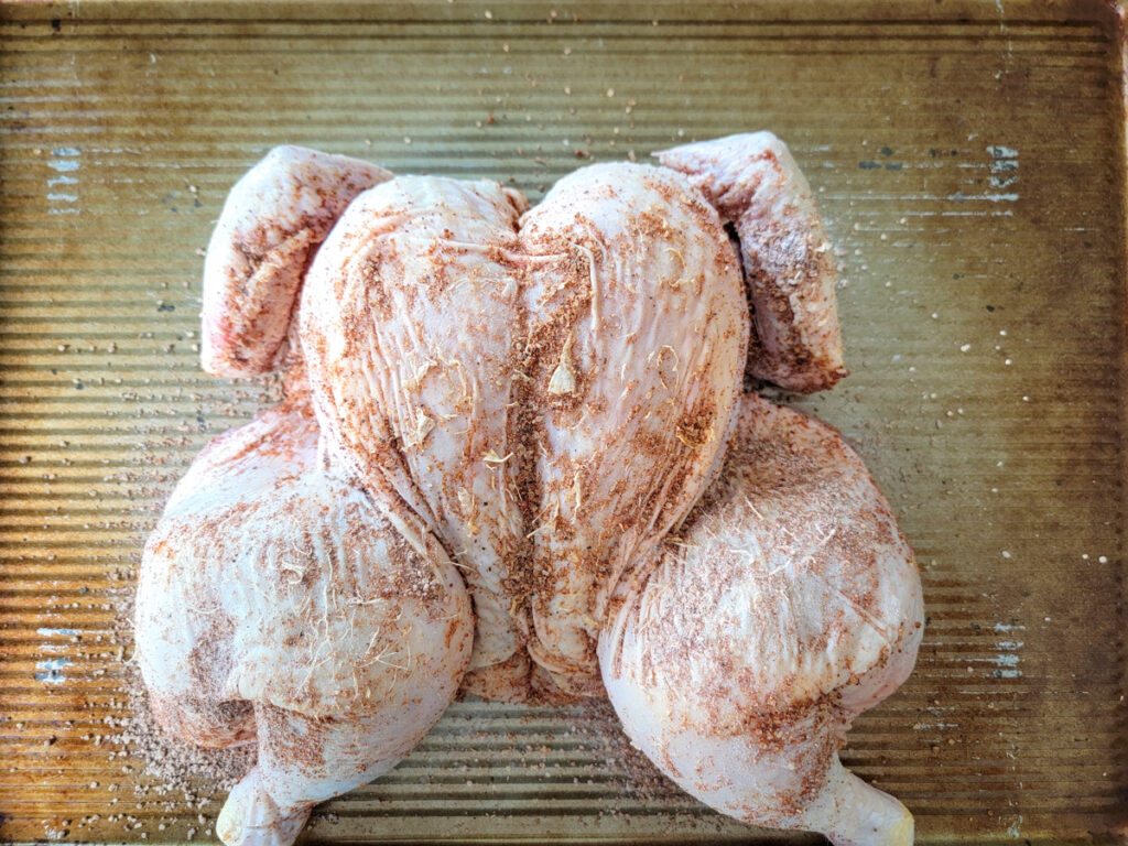 Smoked Spatchcock Chicken - preparation 2