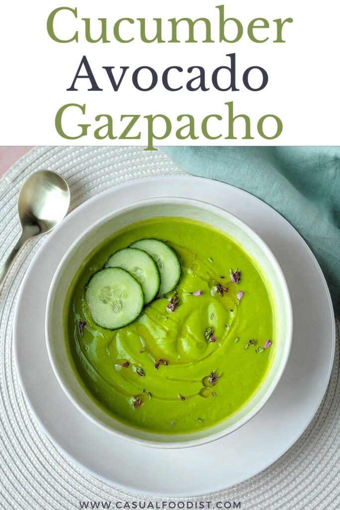 Cucumber Avocado Gazpacho Pinterest Image