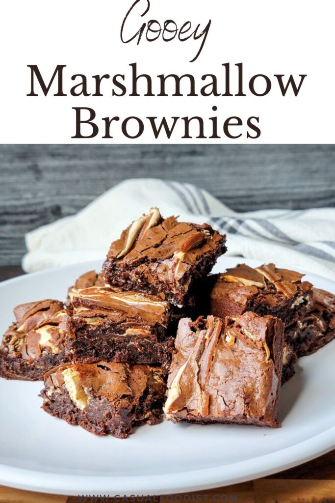 Gooey Marshmallow Brownies Pinterest Image