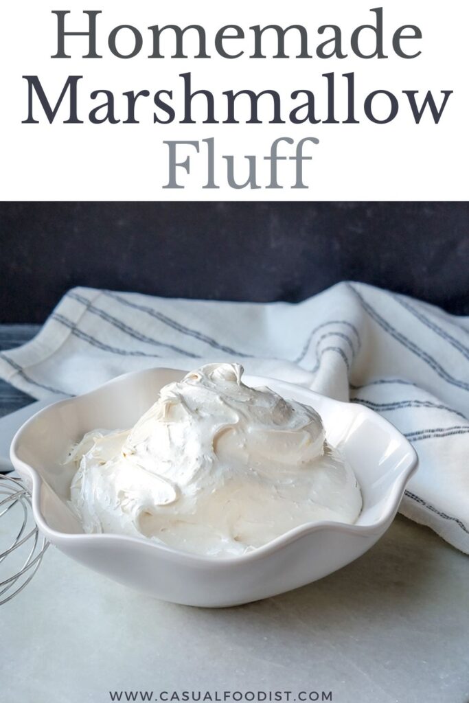 Homemade Marshmallow Fluff Pinterest Image