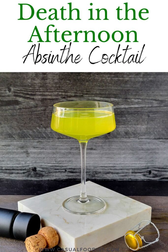 Death in the Afternoon Cocktail Pinterest Image