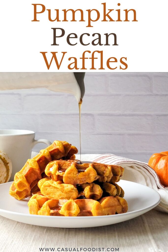 Pumpkin Pecan Waffles Pinterest Image