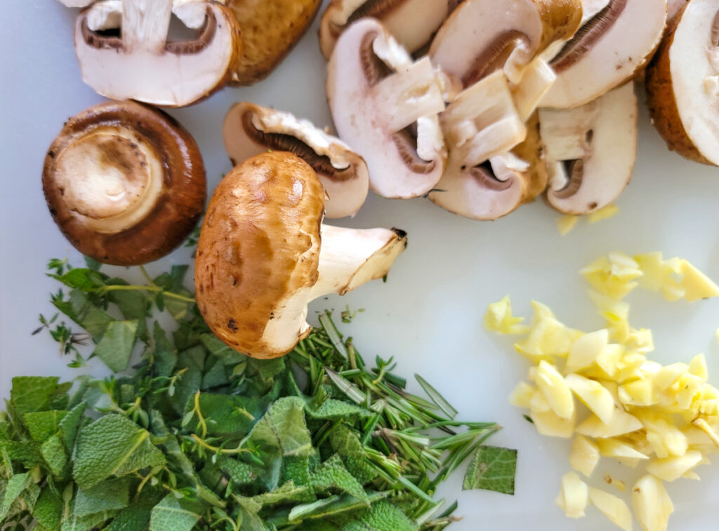 Butternut Squash and Mushroom Stuffing - ingredients
