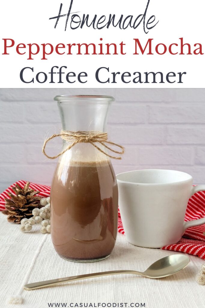 Homemade Peppermint Mocha Coffee Creamer Pinterest Image