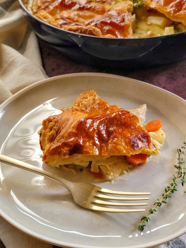 Turkey Pot Pie with Puff Pastry 