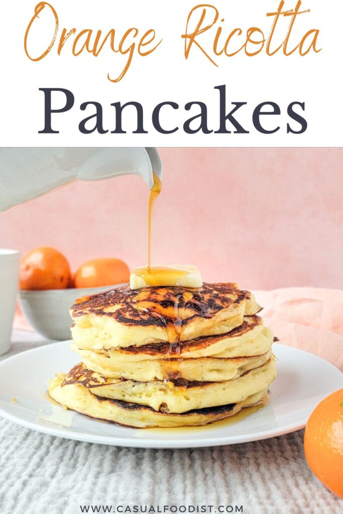 Orange Ricotta Pancakes Pinterest Image