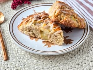 Apple Scones with Maple Cinnamon Glaze