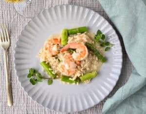 Shrimp and Asparagus Risotto