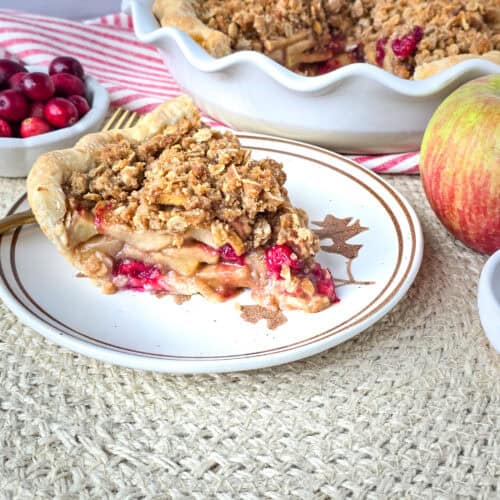 Cranberry Apple Crumble Pie