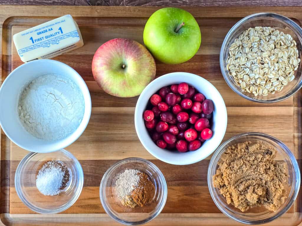 Cranberry Apple Crumble Pie Ingredients