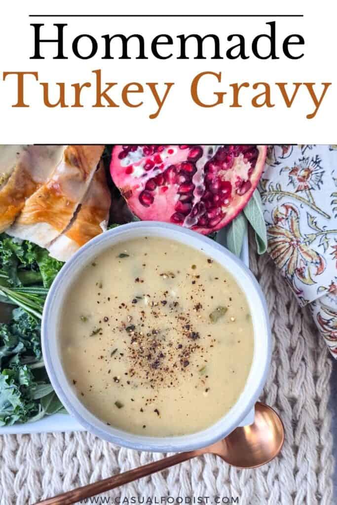 Homemade Turkey Gravy Pinterest Image