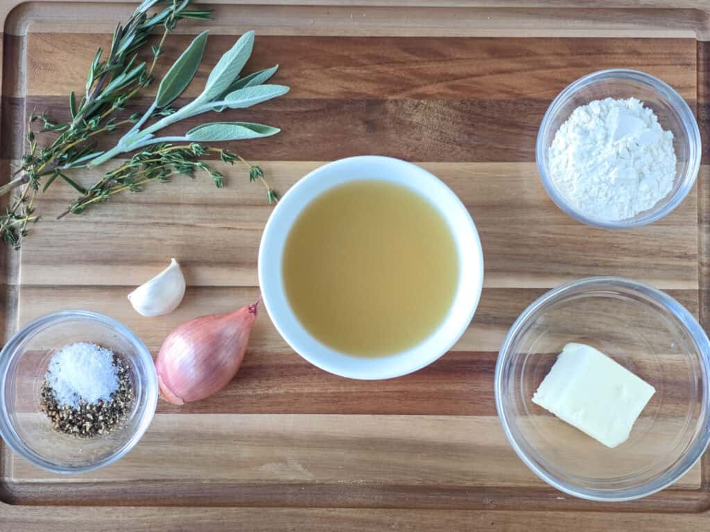 Homemade Turkey Gravy - ingredients