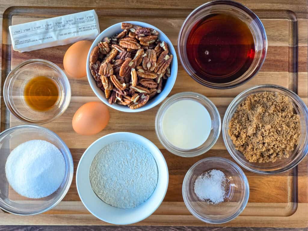 Maple Pecan Pie Bars - Ingredients