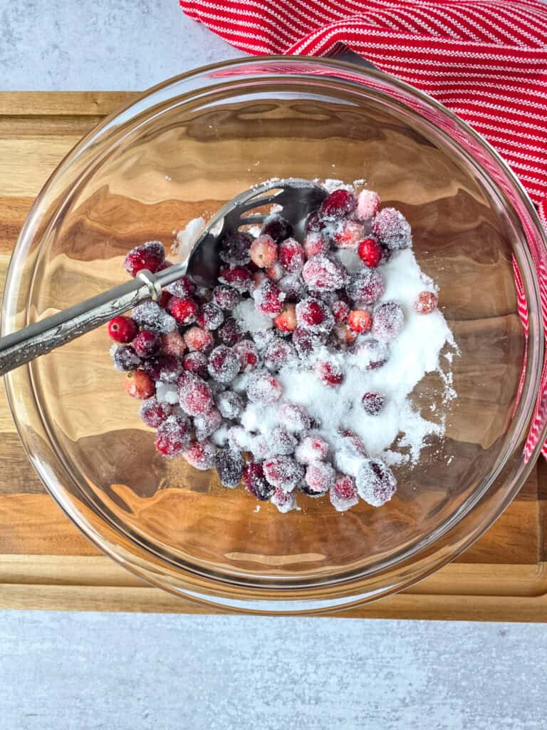Sugared Cranberries - preparation