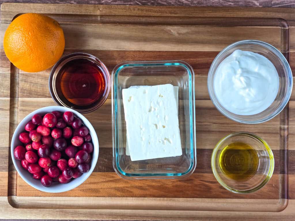 Cranberry Whipped Feta Dip - ingredients