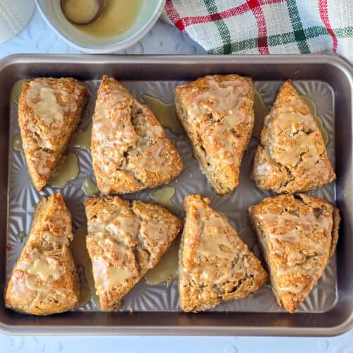 Gingerbread Scones with Maple Glaze