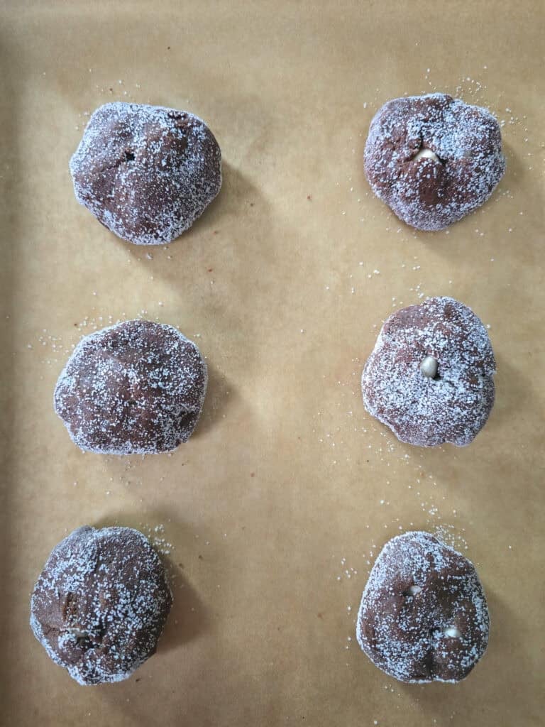 Peppermint Hot Chocolate Cookies -preparation