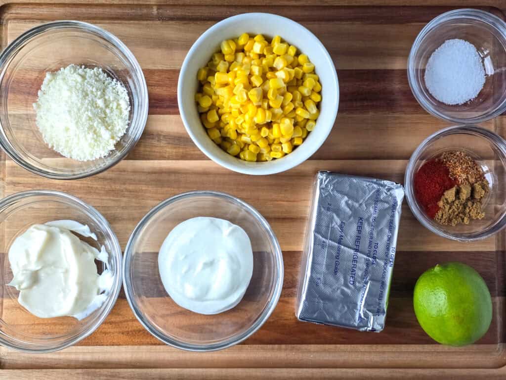 Elote Dip (Mexican Street Corn Dip) -ingredients