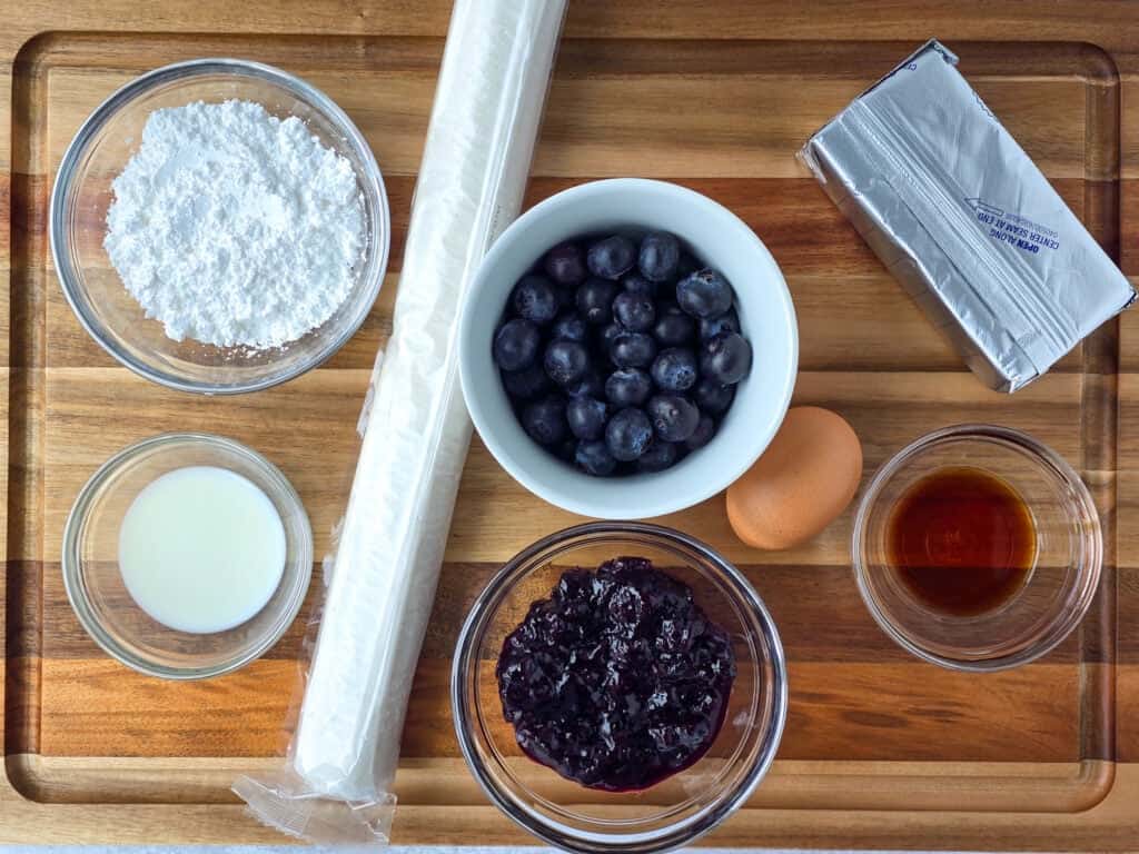 Blueberry Cream Cheese Danish ingredients