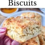 Garlic and Herb Parmesan Biscuits Pinterest Image
