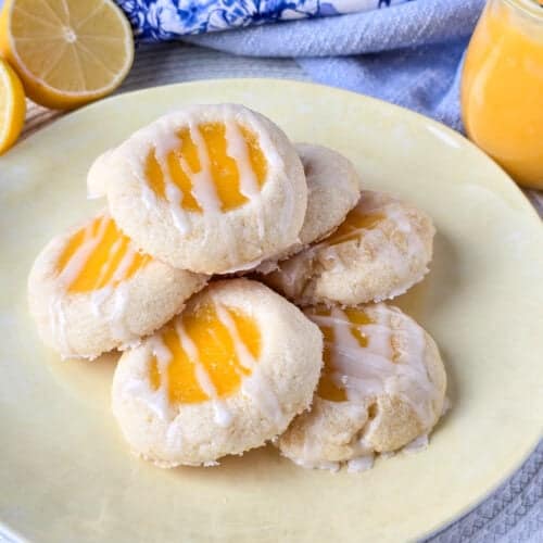 Lemon Curd Thumbprint Cookies