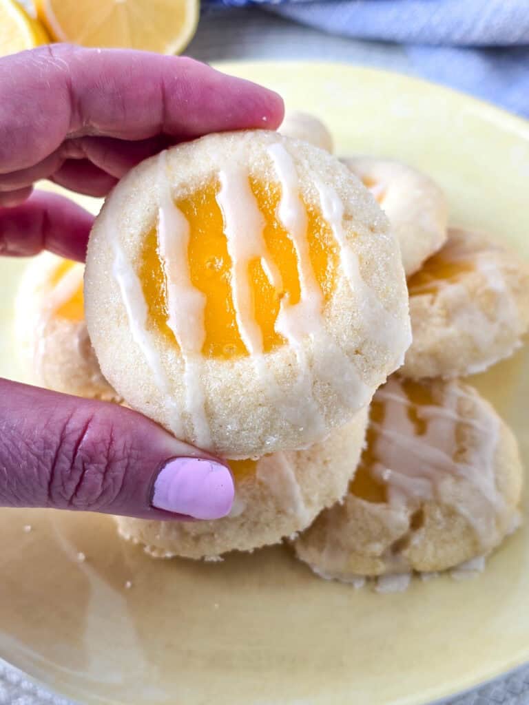 Lemon Curd Thumbprint Cookies