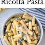 Lemon RIcotta Pasta Pinterest