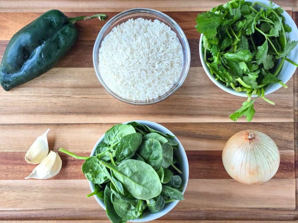 Mexican Green Rice (Arroz Verde) Ingredients