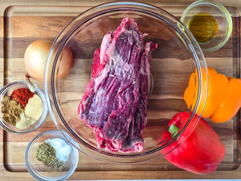 Sheet Pan Steak Fajitas Ingredients
