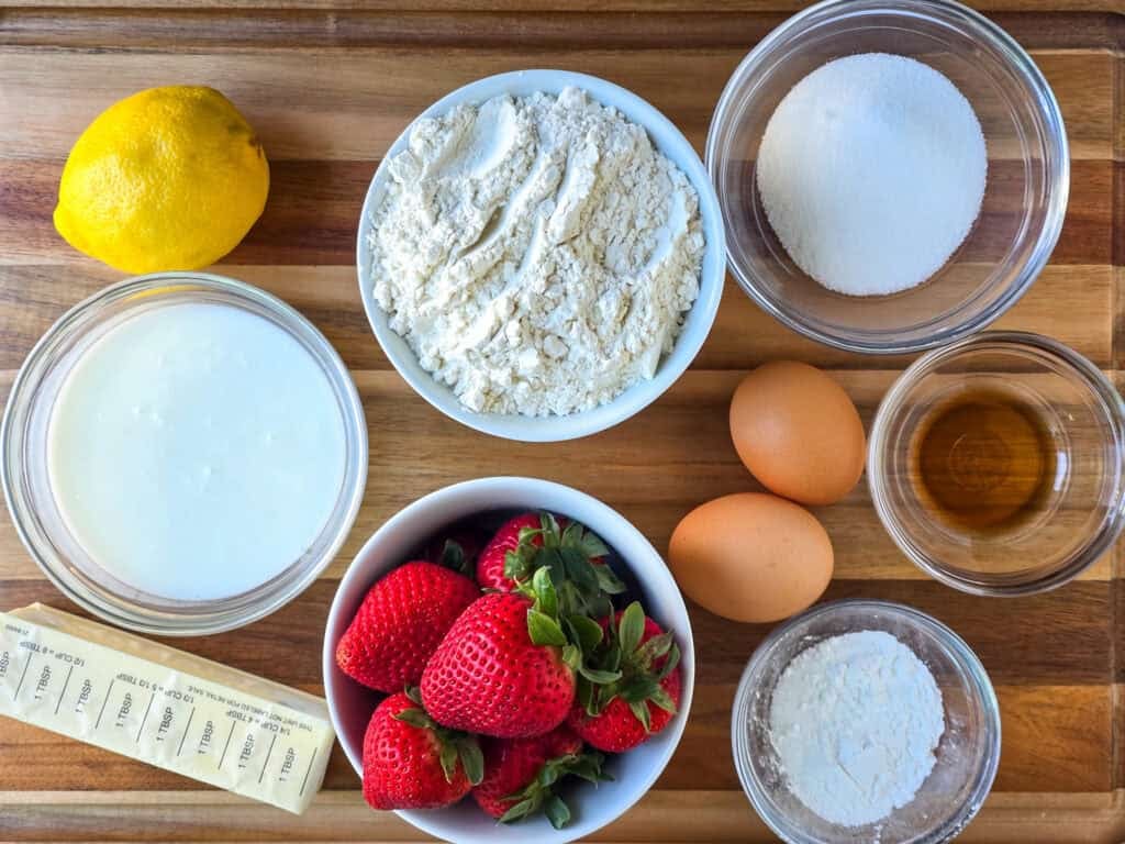 Fresh Strawberry Scones - Ingredients